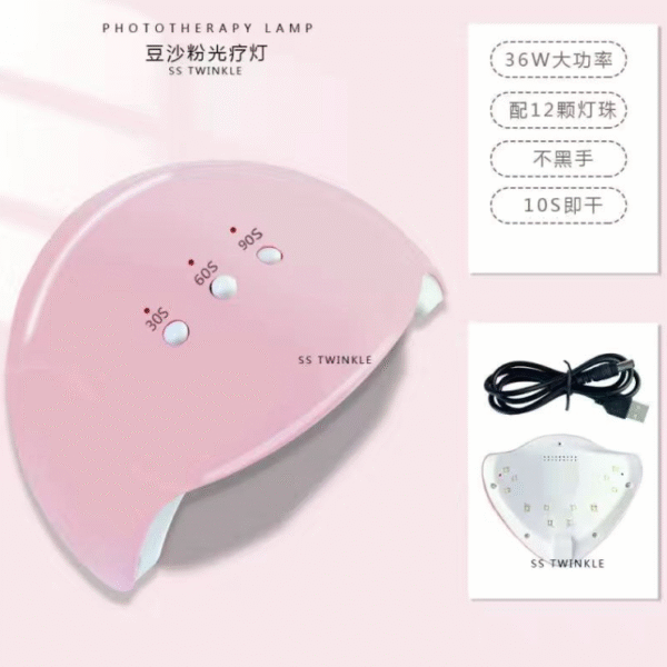 UV LED Nail Lamp, UV Light for Nails Dryer for Gel Nail Polish Curing Lamp with Sensor 2 Timers SUN9C Pink Gift for Women Girls